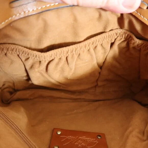 Patricia Nash Porticci Leather Woven Chainlink Crossbody Bag Hazelnut - Picture 9 of 11